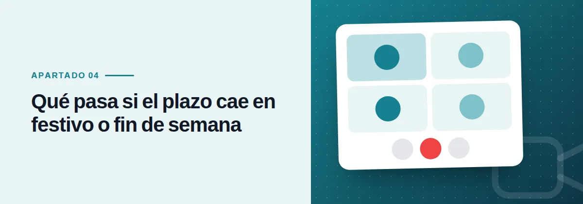 Qué pasa si el plazo cae en festivo o fin de semana