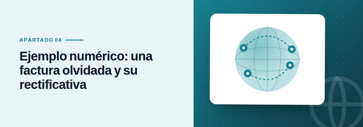 Ejemplo numérico: una factura olvidada y su rectificativa