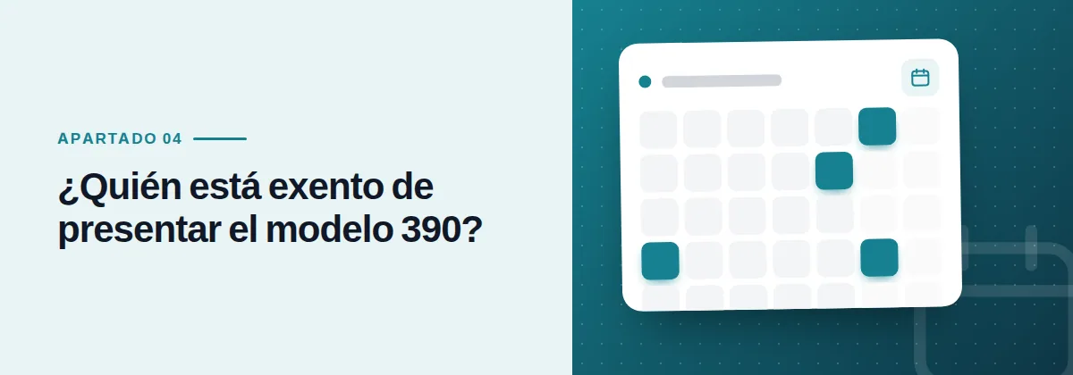 ¿Quién está exento de presentar el modelo 390?
