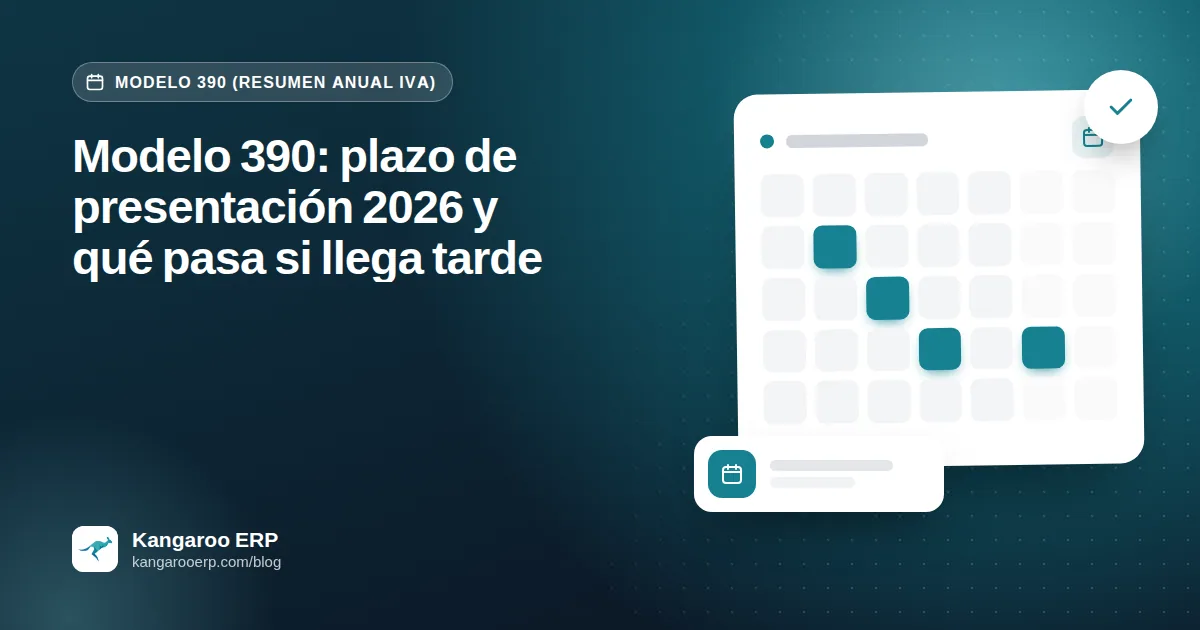 Modelo 390: plazo de presentación 2026 y qué pasa si llega tarde
