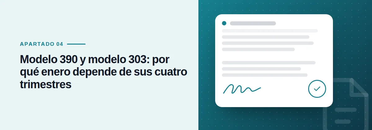 Modelo 390 y modelo 303: por qué enero depende de sus cuatro trimestres
